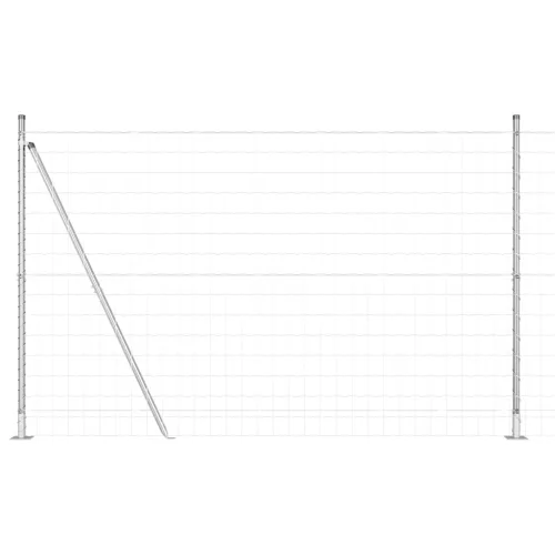  Európai kerítés 7 felfújt oszloppal 1.5x10 m Horganyzott acél