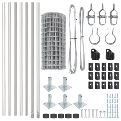  Euro Kerítés 7 Félmeltes Poszttal 0.6x10 m Horganyzott Acél