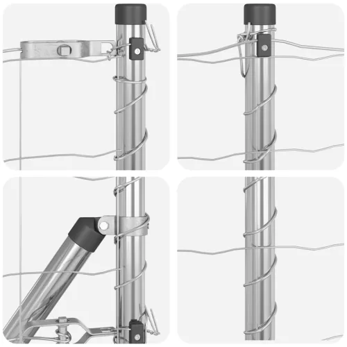  Euro kerítés 7 Flanged Posts 1x10 m Horganyzott acél
