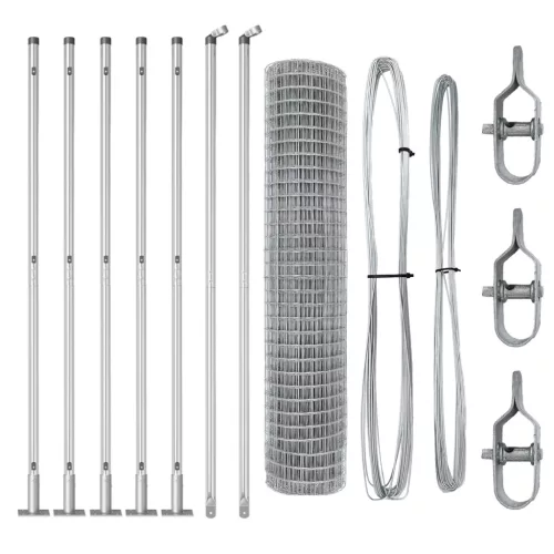  Euro Fence 7 flangált oszloppal 1,5x10 m Galvanizált acél