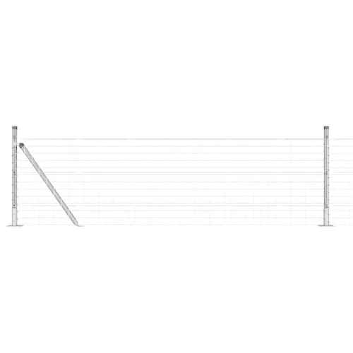  Euro Kerítés 13 Flanged Oszloppal 0.4x25 m Galvanizált Acél