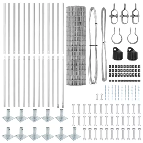  Euro Kerítés 13 Flanged Posts 1.2x25 m Galvanizált Acél