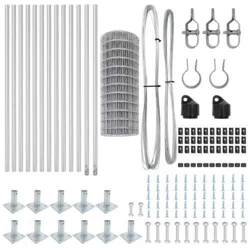  Euro Kerítés 13 Félmanlappal 0.4x25 m Galvanizált Acél