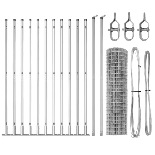  Euro Kerítés 13 Flanged Posts 0.8x25 m Horganyzott Acél