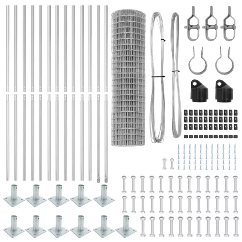  Euro Kerítés 13 Flanged Posts 0.8x25 m Horganyzott Acél