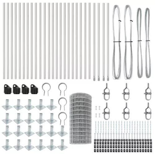  Euro Kerítés 13 Flange Poszttal 0.6x50 m Horganyzott Acél