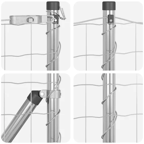  Euro kerítés 7 Flange-elt poszttal 0.8x10 m Galvanizált acél