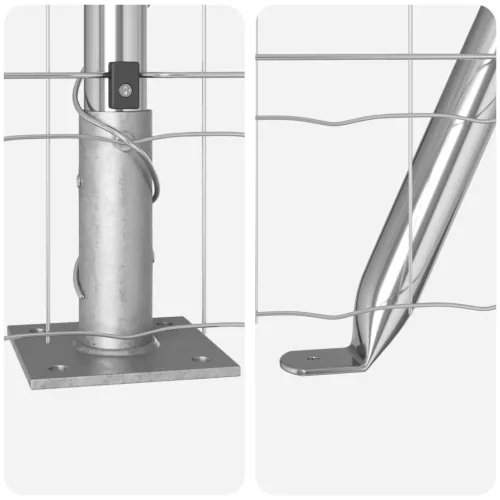  Euro Kerítés 7 Flanged Postával 1.2x10 m Galvanizált Acél
