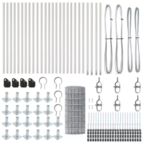  Euro Kerítés 13 Flanged Posts 0.4x50 m Galvanizált Acél