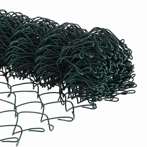  Kerítésoszlop Zöld 10 x 0,6 m (60 x 60 mm háló) Acél és PVC