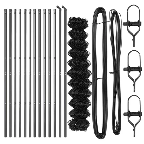  láncfal 2 paneles szett Szürke Acél 25 x 1 m Tartós Láncfal