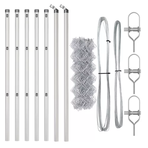  Szalagkerítés 7 oszloppal 0.8x10 m Galvanizált acél