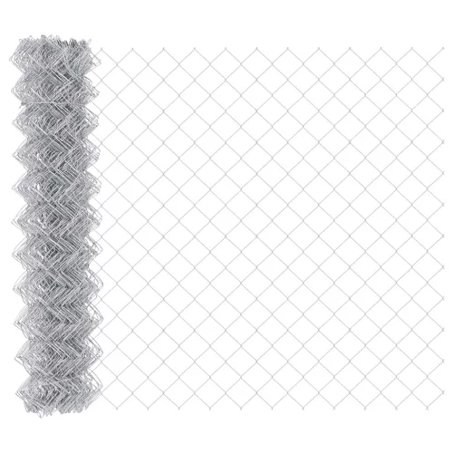  Láncos kerítés 7 oszloppal 1.2x10 m Galvanizált acél