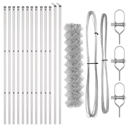  Láncos kerítés 2 darabos szett Horganyzott acél 25 x 1 m Tartós