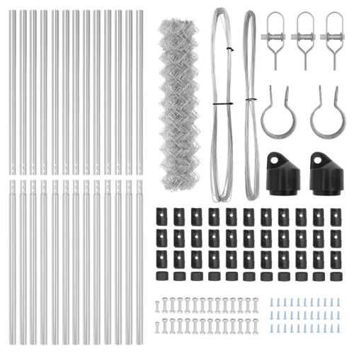  Láncos kerítés 2 darabos szett Horganyzott acél 25 x 1 m Tartós