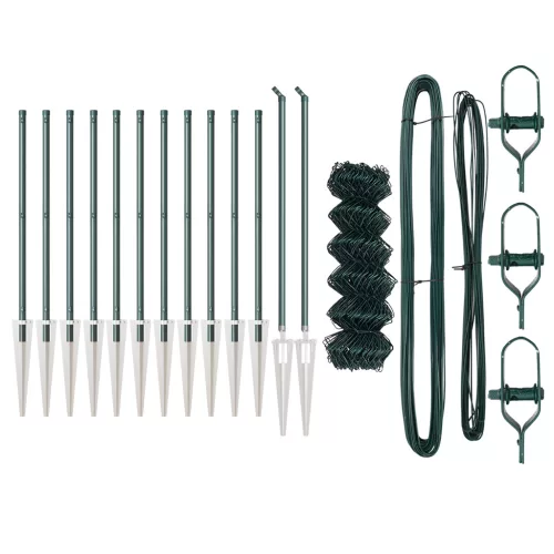  láncos kerítés 13 cölöppel 0.6x25 m Galvanizált acél