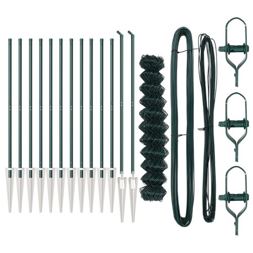  Láncos kerítés 2 darab Zöld PVC 1 x 25 m Tartós