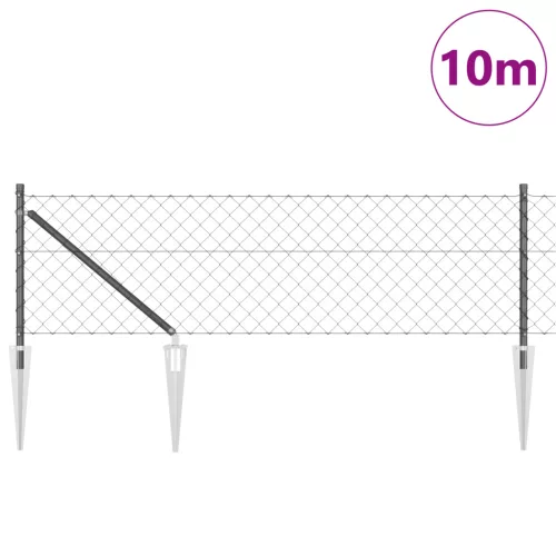  láncos kerítés 7 cövekkel 0.4x10 m galvanizált acél