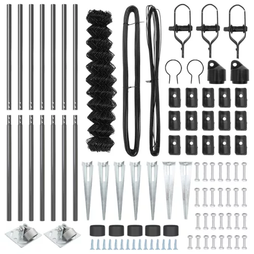  láncos kerítés 7 cövekkel 1.2x10 m galvanizált acél