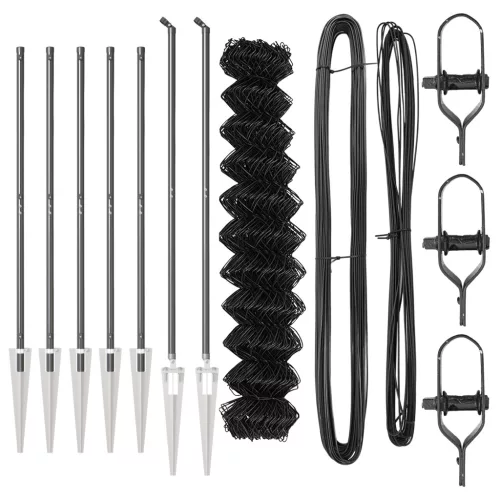  Láncos Kerítés 7 Spike Rögzítővel 1.4x10 m Horganyzott Acél