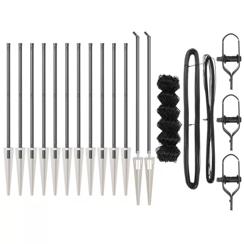  láncos kerítés 13 cövekkel 0.8x25 m horganyzott acél