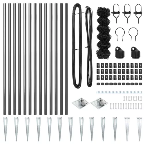 láncos kerítés 13 cövekkel 0.8x25 m horganyzott acél