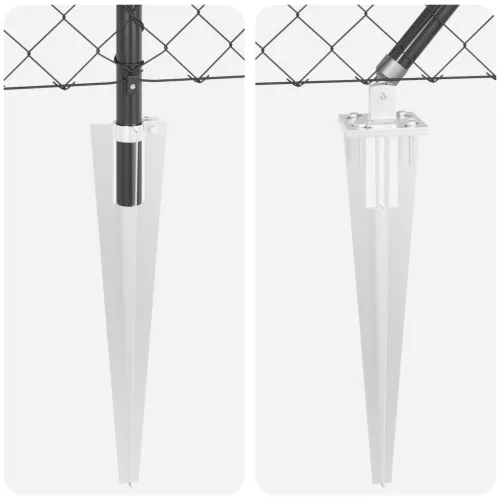  Lánc Link Kerítés 13 Spike Poszttal 1.2x25 m Horganyzott Acél