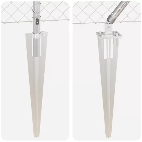  Láncos kerítés 7 cölöppel 0.4x10 m Galvanizált acél