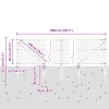  Láncszem Kerítés 7 Tüskés Oszloppal 0.8x10 m Galvanizált Acél