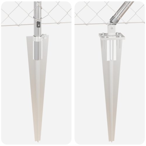  Lánc Kerítés 2 db Cinkezett acél 25 x 0.8 m Strapabíró