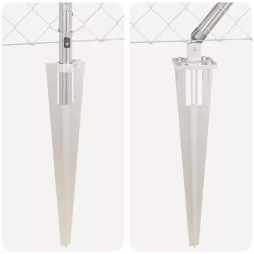  Lánc link kerítés 2 db Galvanizált acél 25 x 1 m Bővíthető