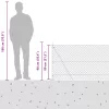  láncos kerítés 7 flancos poszttal 0.8x10 m galvanizált acélból