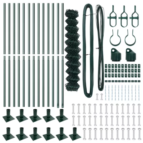  lánckerítés 13 flanged oszloppal 1.2x25 m öntött acél
