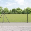  Lánckerítés 7 földbe rögzített oszloppal 1x10 m galvanizált acél