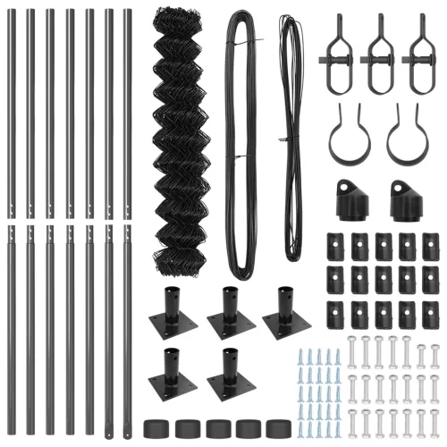  láncos kerítés 7 talpas oszloppal 1x10 m horganyzott acél