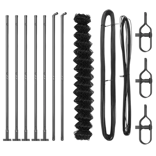  Láncos kerítés 7 Flanged pólussal 1,5x10 m Horganyzott Acél
