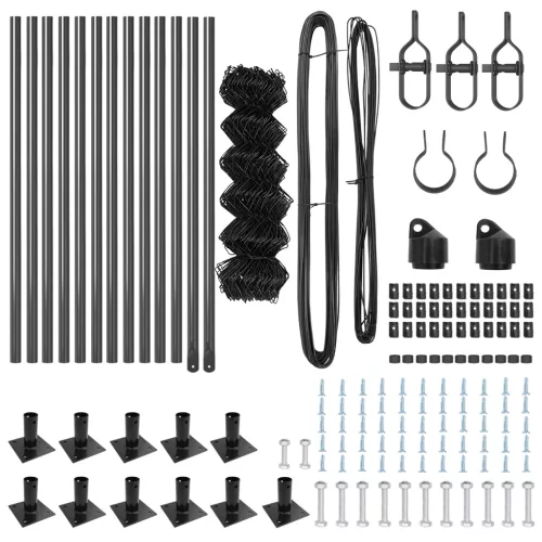  lánc kerítés 13 kiemelt oszloppal 0.6x25 m galvanizált acél