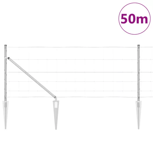  Földkerítés 0.8x50 m Horganyzott acél