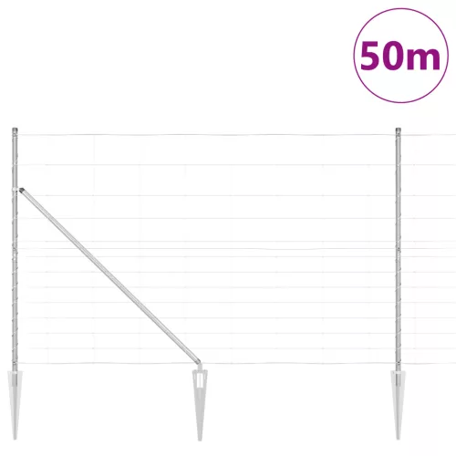  Mező Kerítés 1.5x50 m Horganyzott Acél
