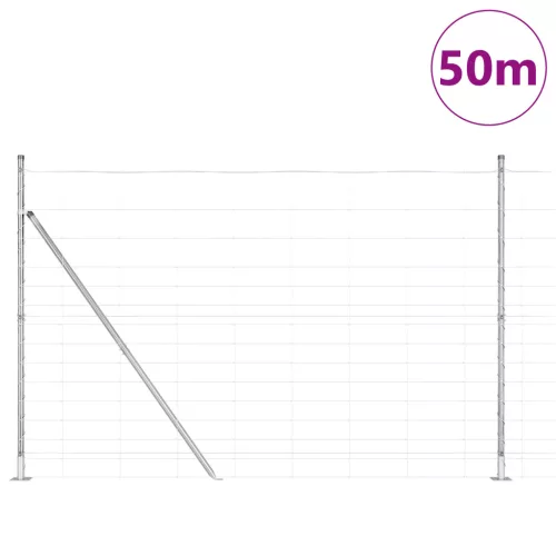  Mező Kerítés 1.6x50 m Horganyzott Acél