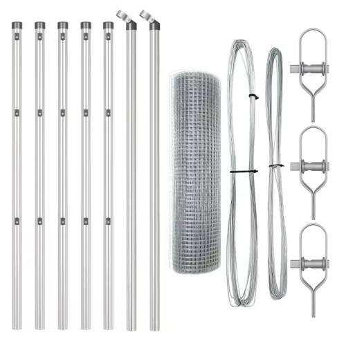  Hegesztett drótkerítés 7 oszloppal 0.8x10 m Galvanizált acél
