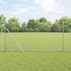    hegesztett drótkerítés 7 oszloppal 1,2x10 m horganyzott acélból
