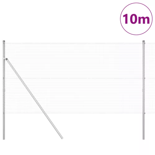  hegesztett drótkerítés 7 oszloppal 1,2x10 m horganyzott acélból