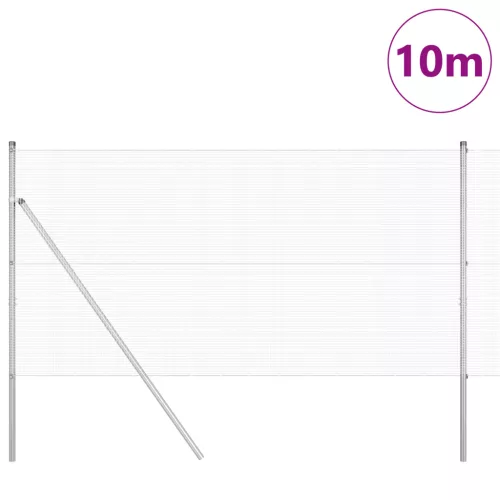  Hegesztett Huzal Kerítés 7 Oszloppal 1.4x10 m Horganyzott Acélból