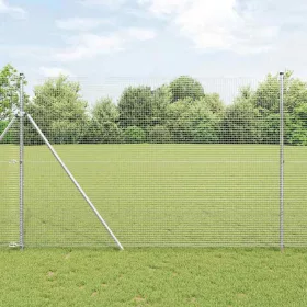  Kerítés oszlopokkal Ezüst 1.5 x 25 m Acél