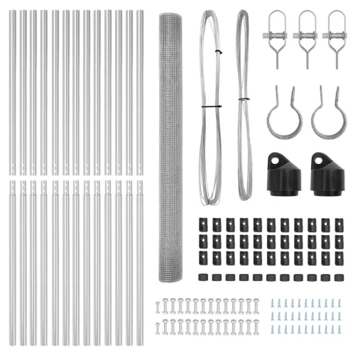  hegesztett drótkerítés 13 oszloppal 1.6x25 m Horganyzott acél