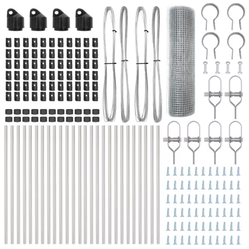  Hegesztett Drótháló Kerítés 13 Pókkal 0.4x50 m Galvanizált Acél