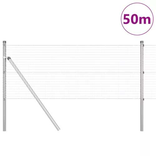  Horganyzott Drótkerítés 13 oszloppal 0.6x50 m horganyzott acélból