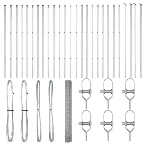  Horganyzott Drótfence 13 Poszttal 1x50 m Horganyzott Acél