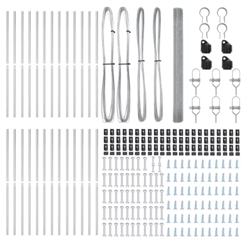  Hegesztett Drótháló Kerítés 13 Állvánnyal 1,5x50 m Horganyzott Acél